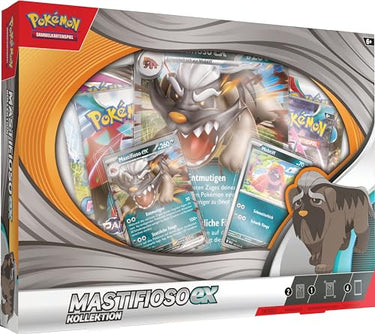 Pokémon Trading Card Game: Mastifioso-ex Collection (2 holographic promo cards, 1 oversized holographic card & 4 booster packs) on sale